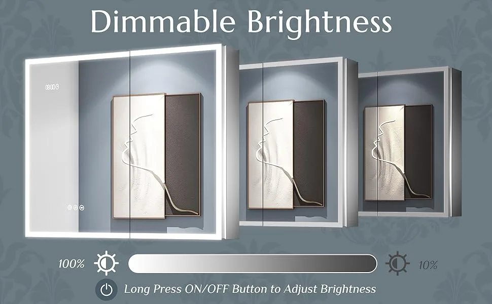 Touch LED Mirror Storage Cabinet - Image 11