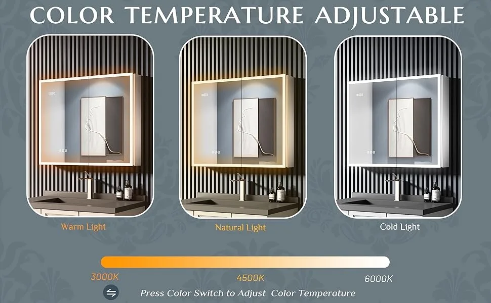 Touch LED Mirror Storage Cabinet - Image 12