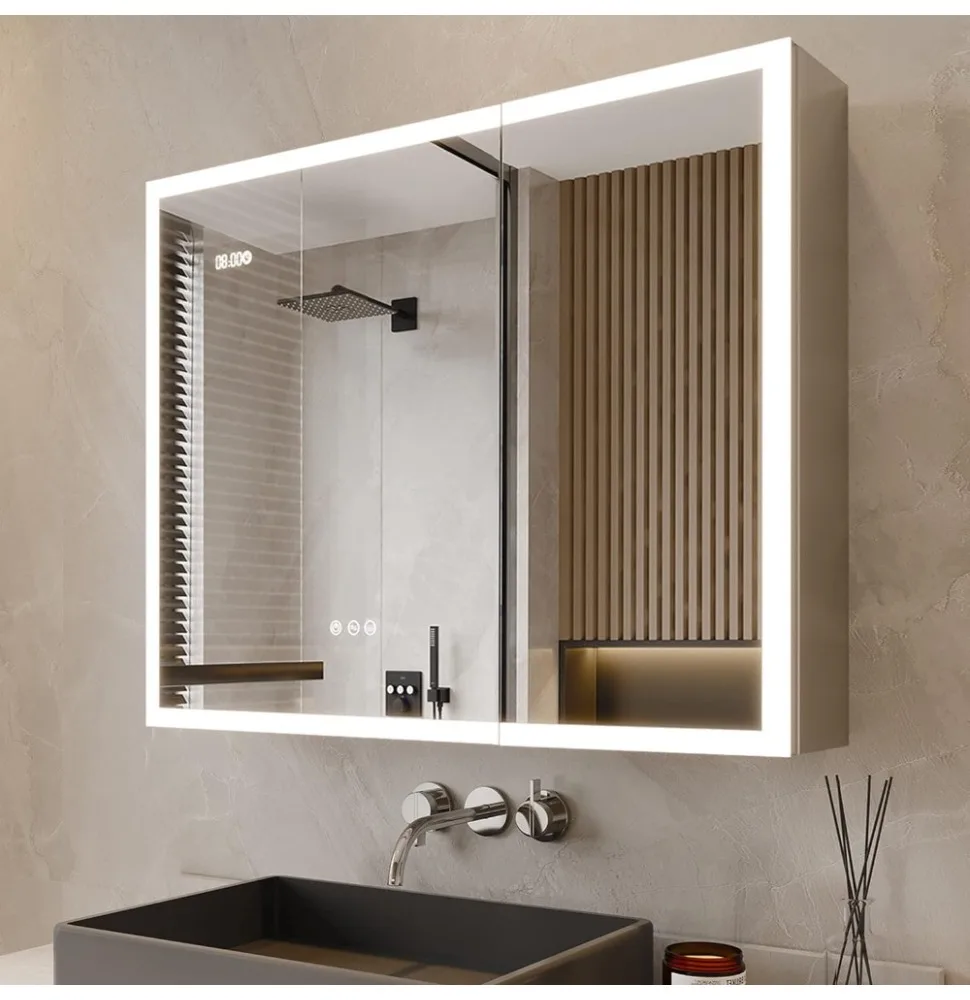 Touch LED Mirror Storage Cabinet - Image 9