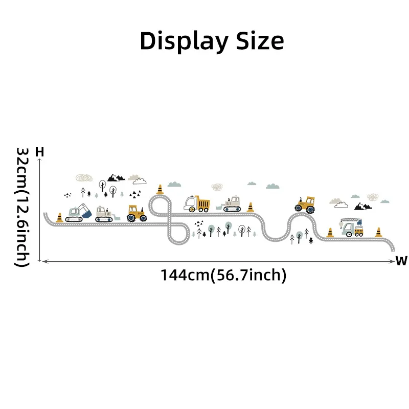 Traffic Track Cars Truck Wall Stickers - Image 6