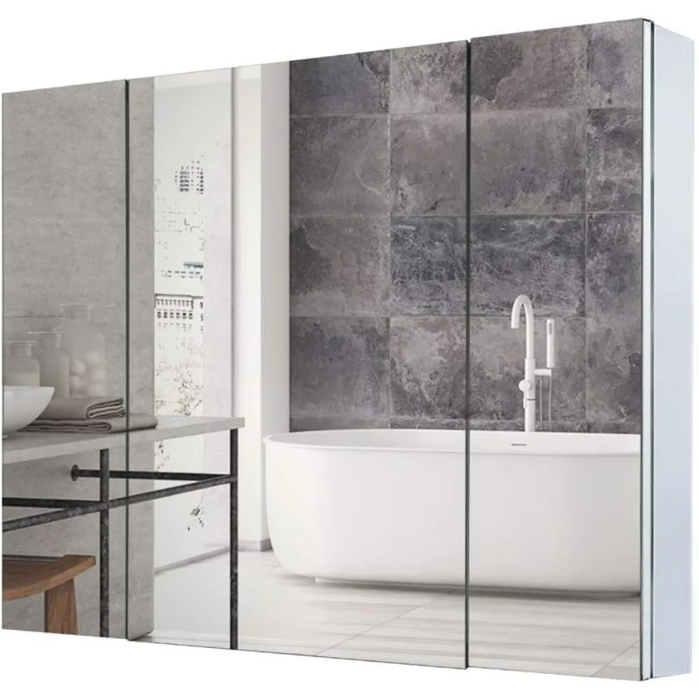 Triple-Door Mirror Cabinet - Image 6