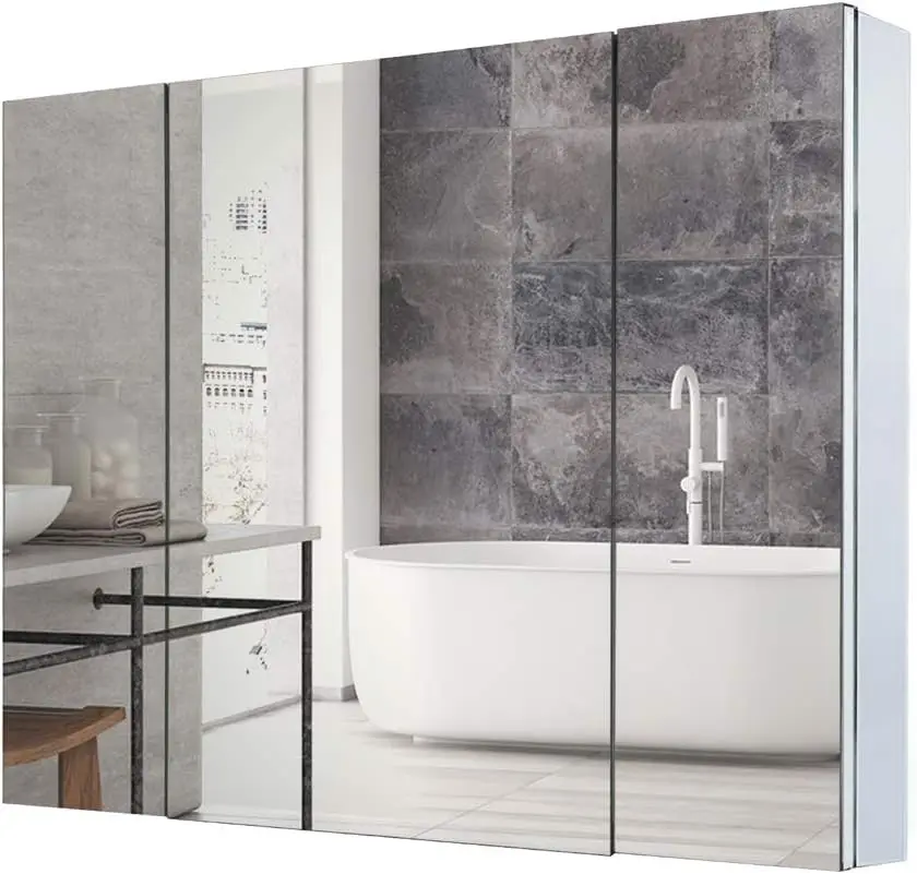 Triple-Door Mirror Cabinet - Image 7