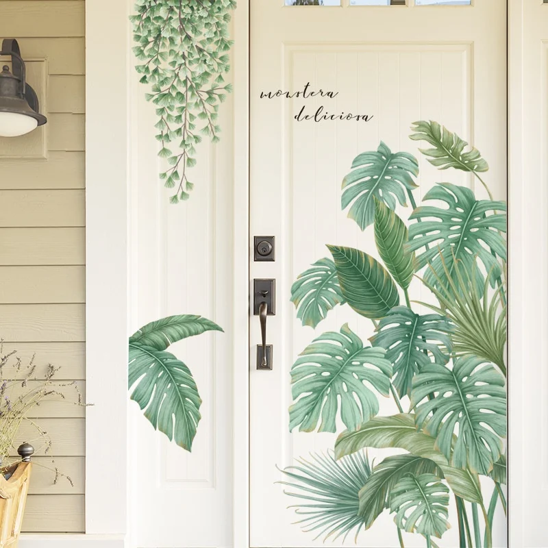 Tropical Plants Leaves Wall Stickers - Image 3
