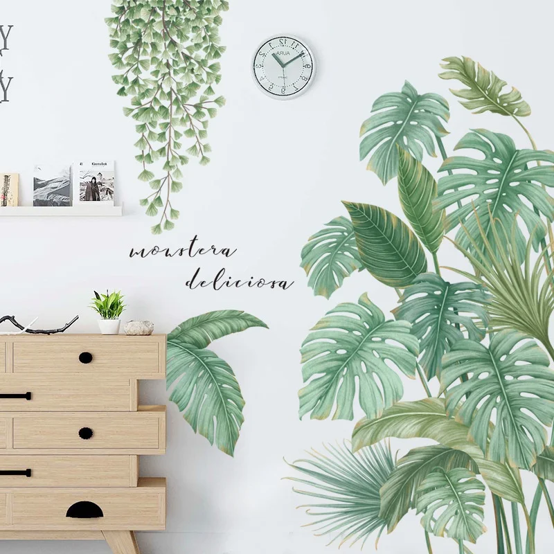 Tropical Plants Leaves Wall Stickers - Image 5