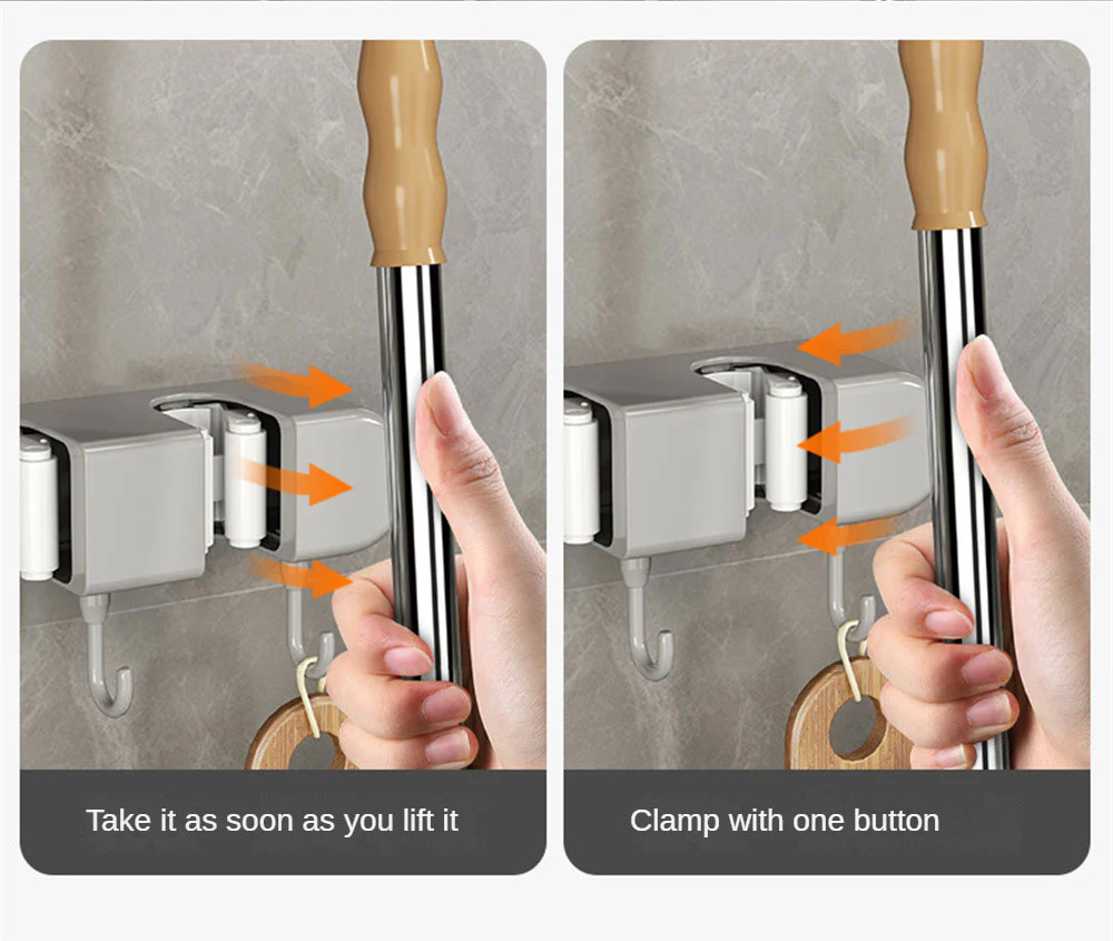 Upgrade ABS Mop Broom Hook Holder - Image 13