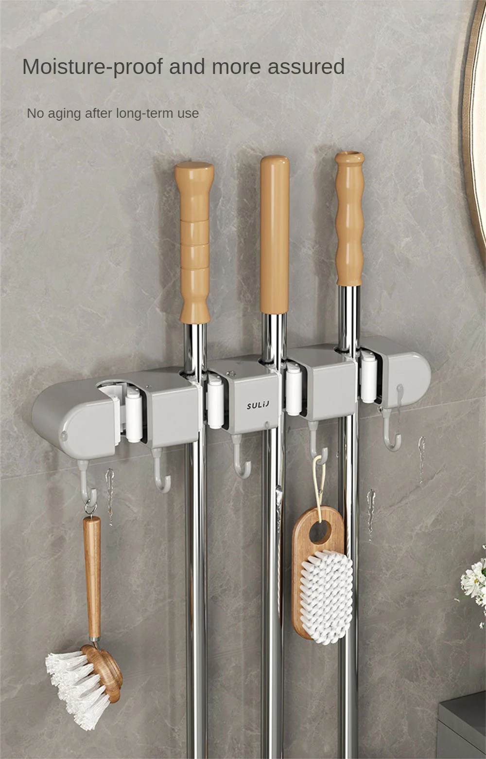 Upgrade ABS Mop Broom Hook Holder - Image 14