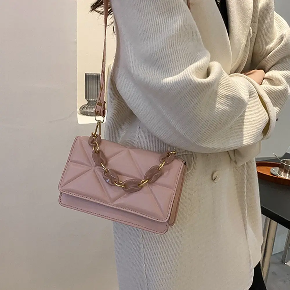 Urban Flair: Metal Chain Flap Crossbody - Image 3
