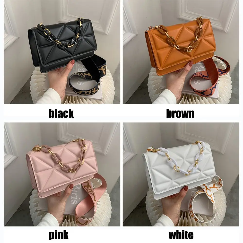 Urban Flair: Metal Chain Flap Crossbody - Image 5