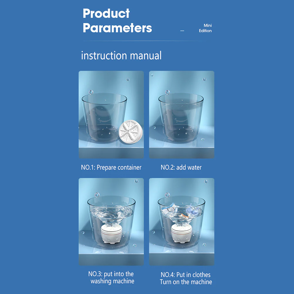 USB Mini Washing Machine Turbo - Image 21