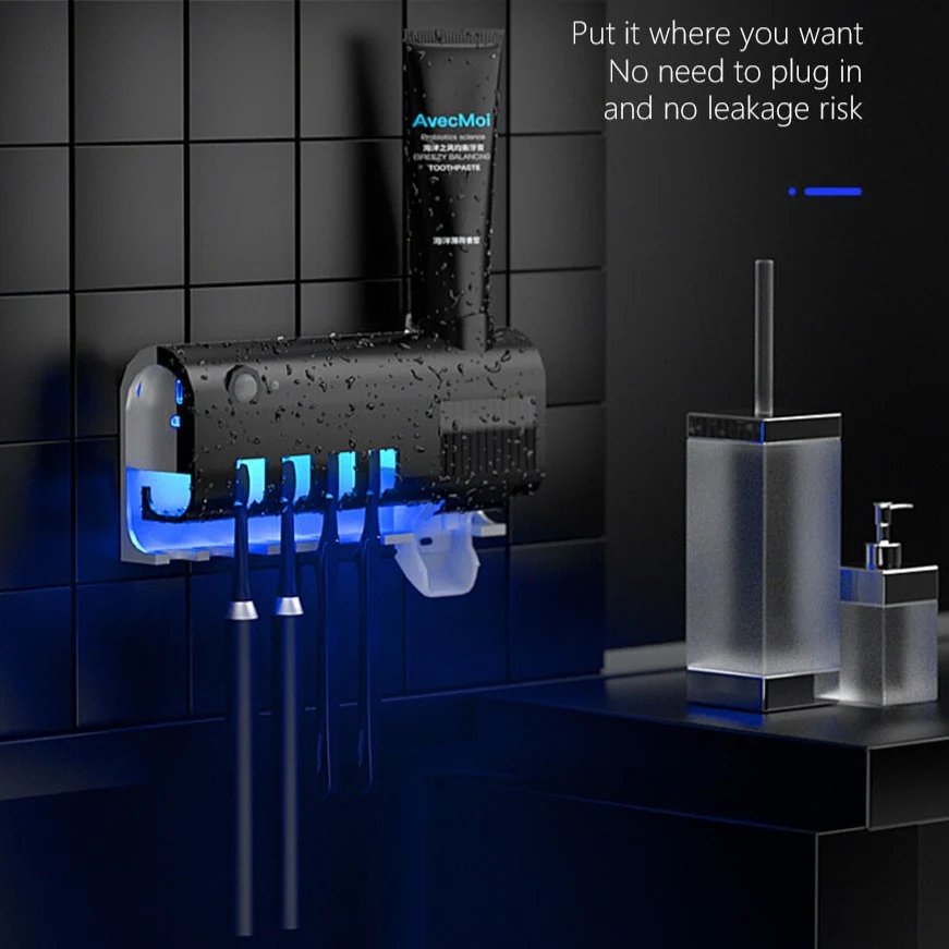 UV Disinfection Toothbrush Holder Toothpaste Dispenser - Image 15