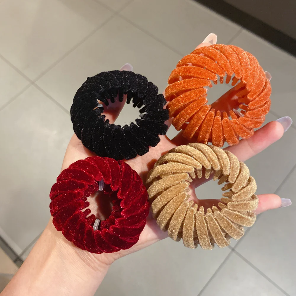 Velvet Hair Bun Buckle Claw - Image 40