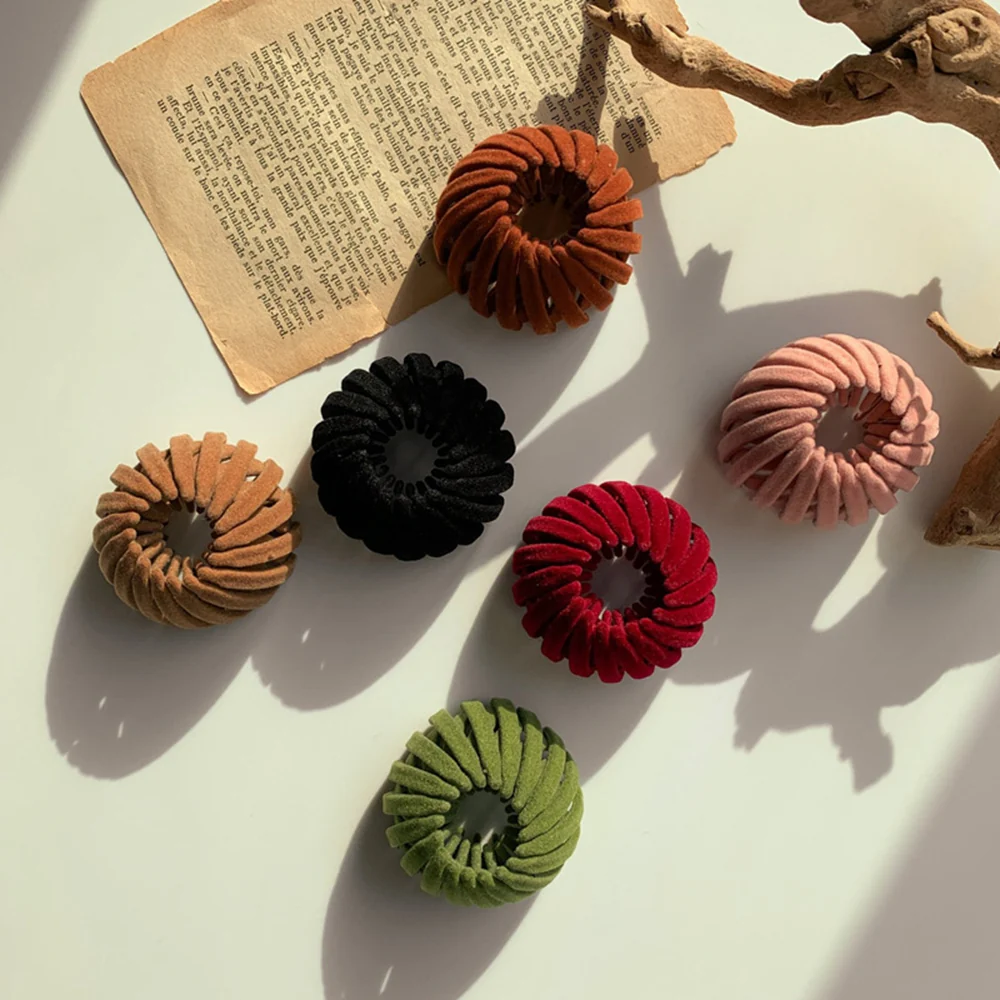 Velvet Hair Bun Buckle Claw - Image 42