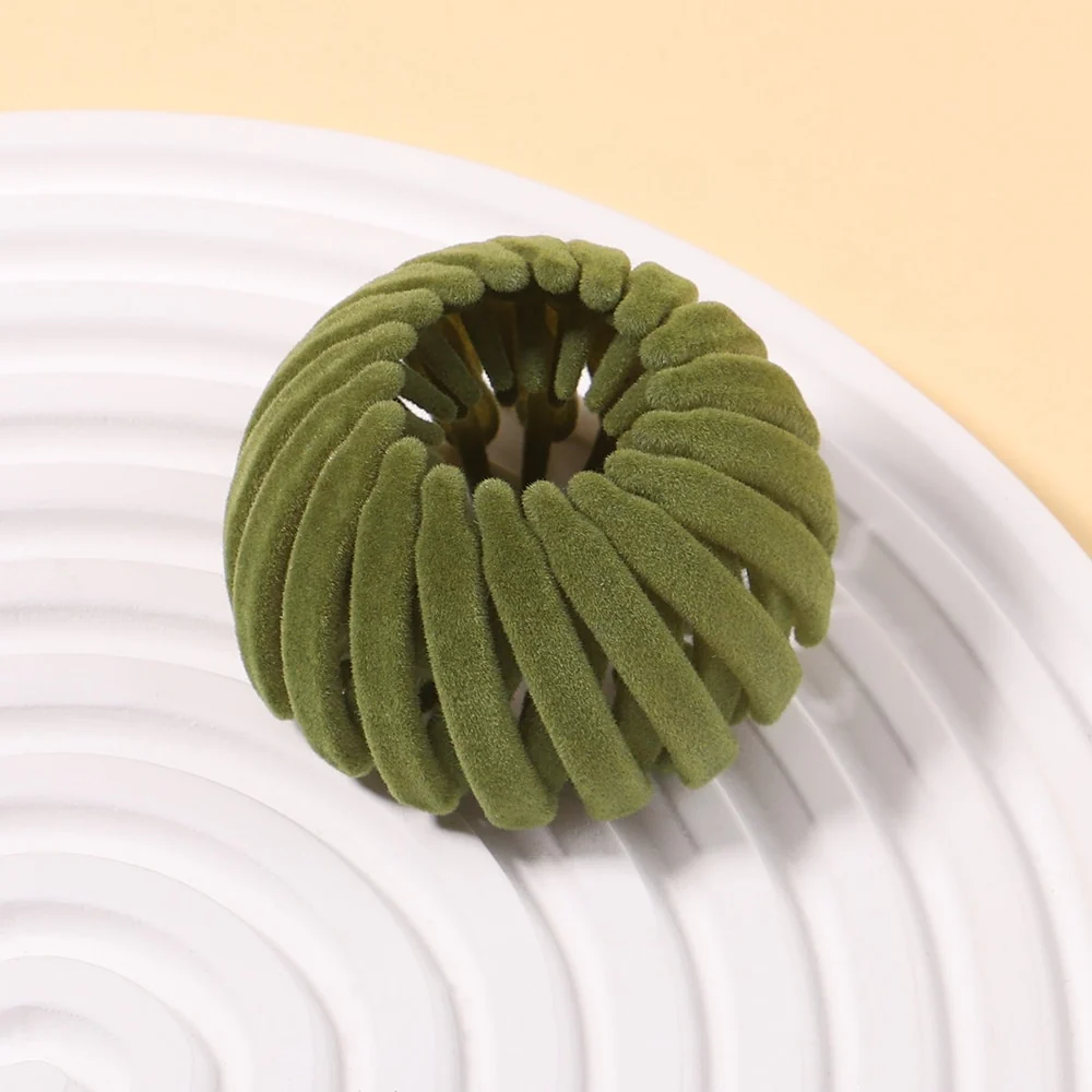Velvet Hair Bun Buckle Claw - Image 6