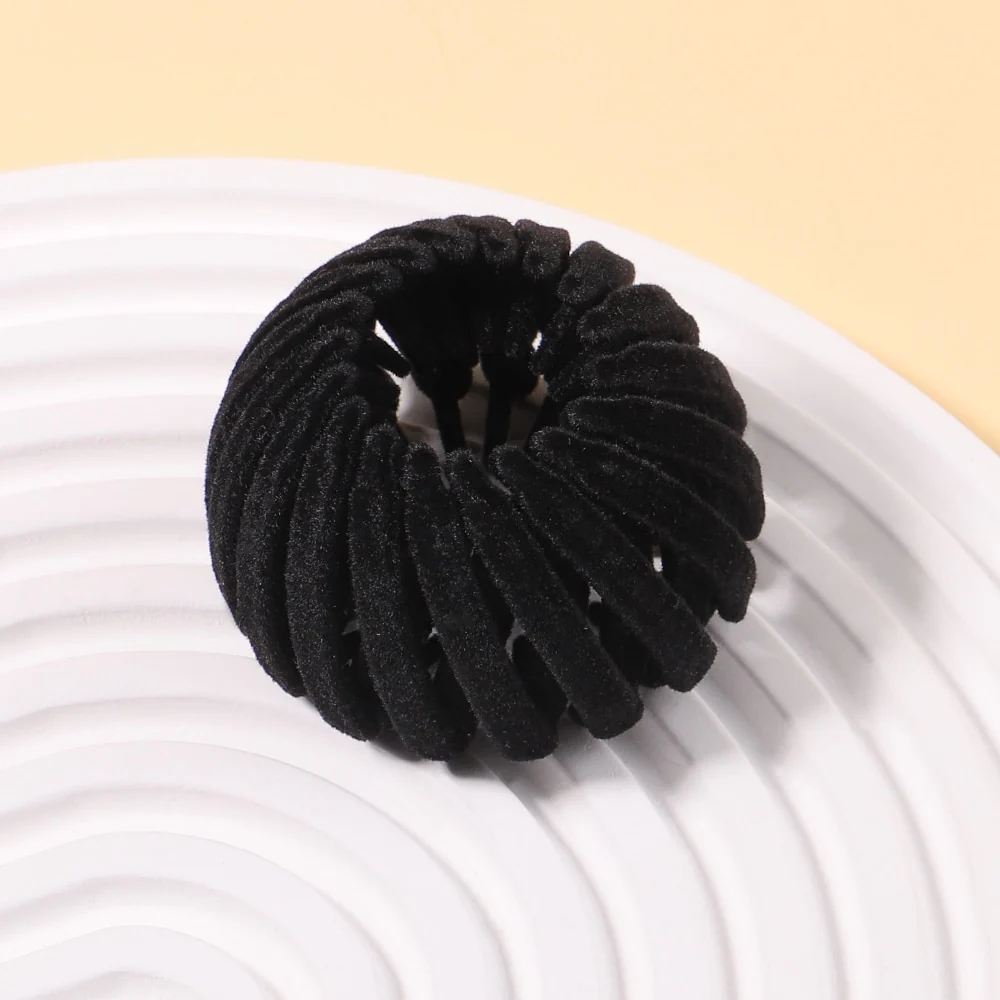Velvet Hair Bun Buckle Claw - Image 8