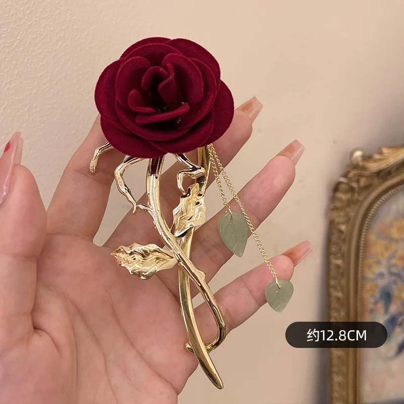Velvet Rose Hairpin - Image 6