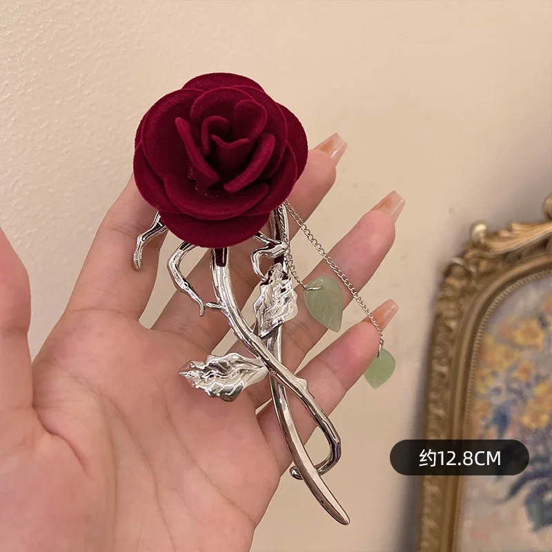Velvet Rose Hairpin - Image 7