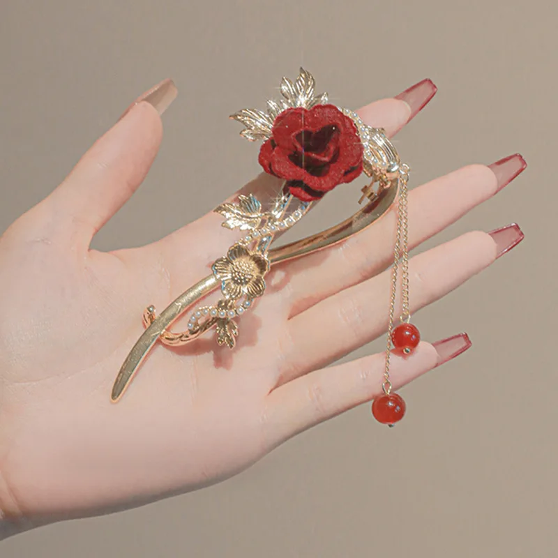 Velvet Rose Hairpin - Image 9