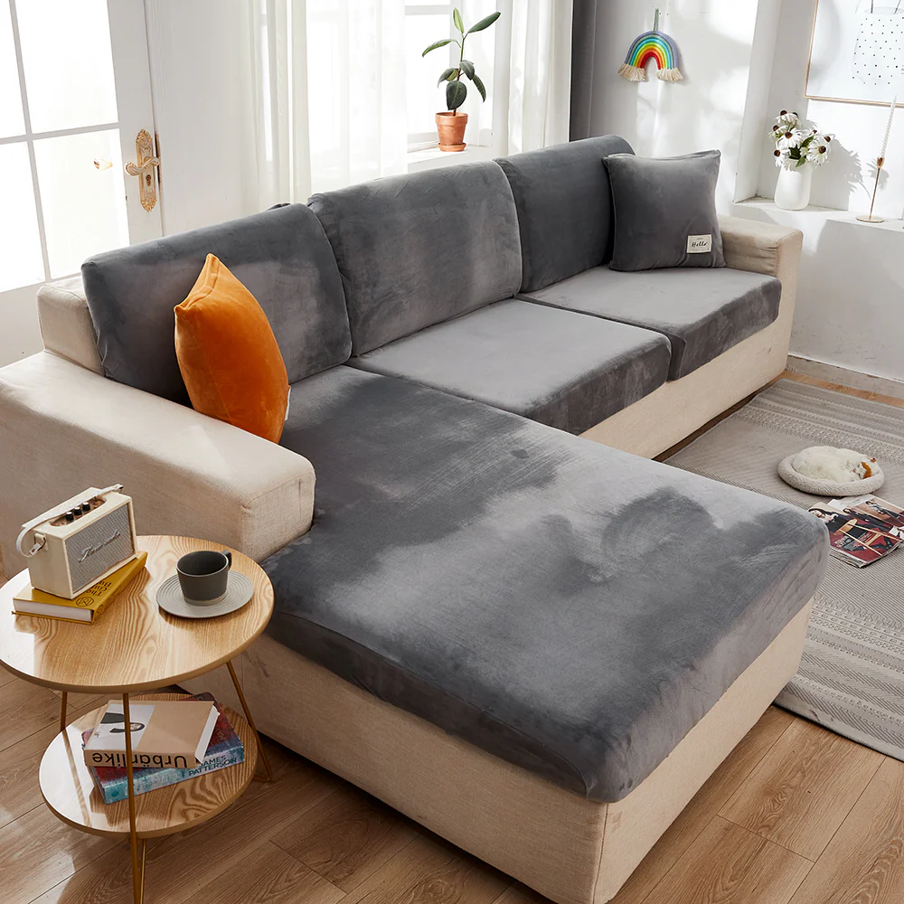 Velvet Sofa Seat Cushion Cover - Image 24