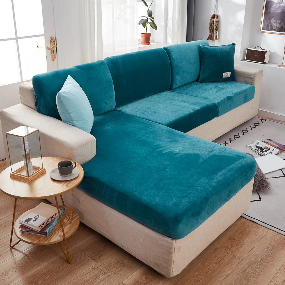 Velvet Sofa Seat Cushion Cover - Image 25