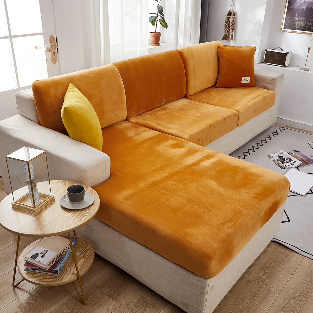 Velvet Sofa Seat Cushion Cover - Image 26