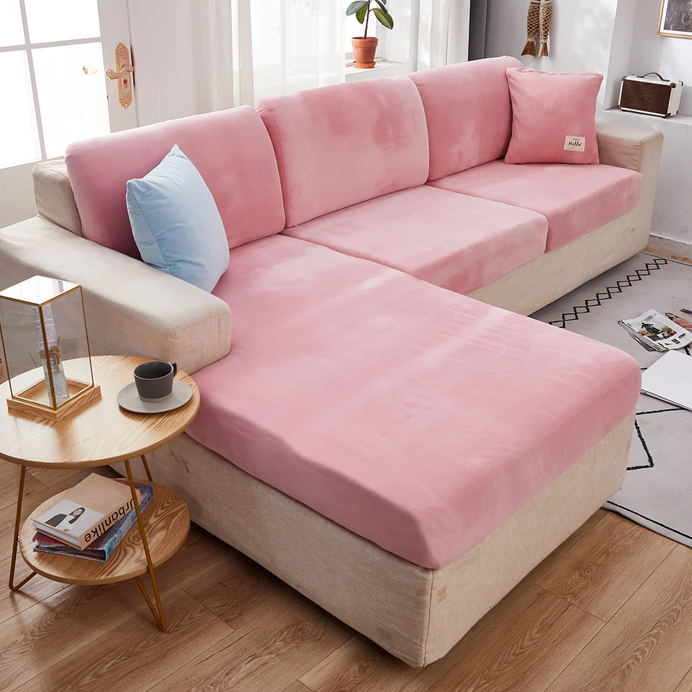 Velvet Sofa Seat Cushion Cover - Image 27