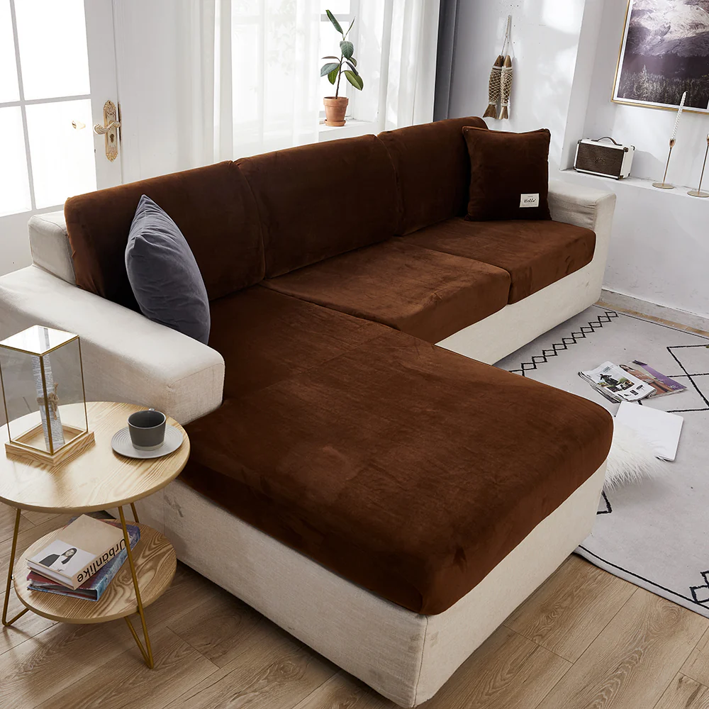 Velvet Sofa Seat Cushion Cover - Image 29