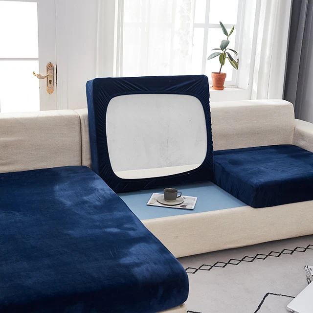 Velvet Sofa Seat Cushion Cover - Image 3