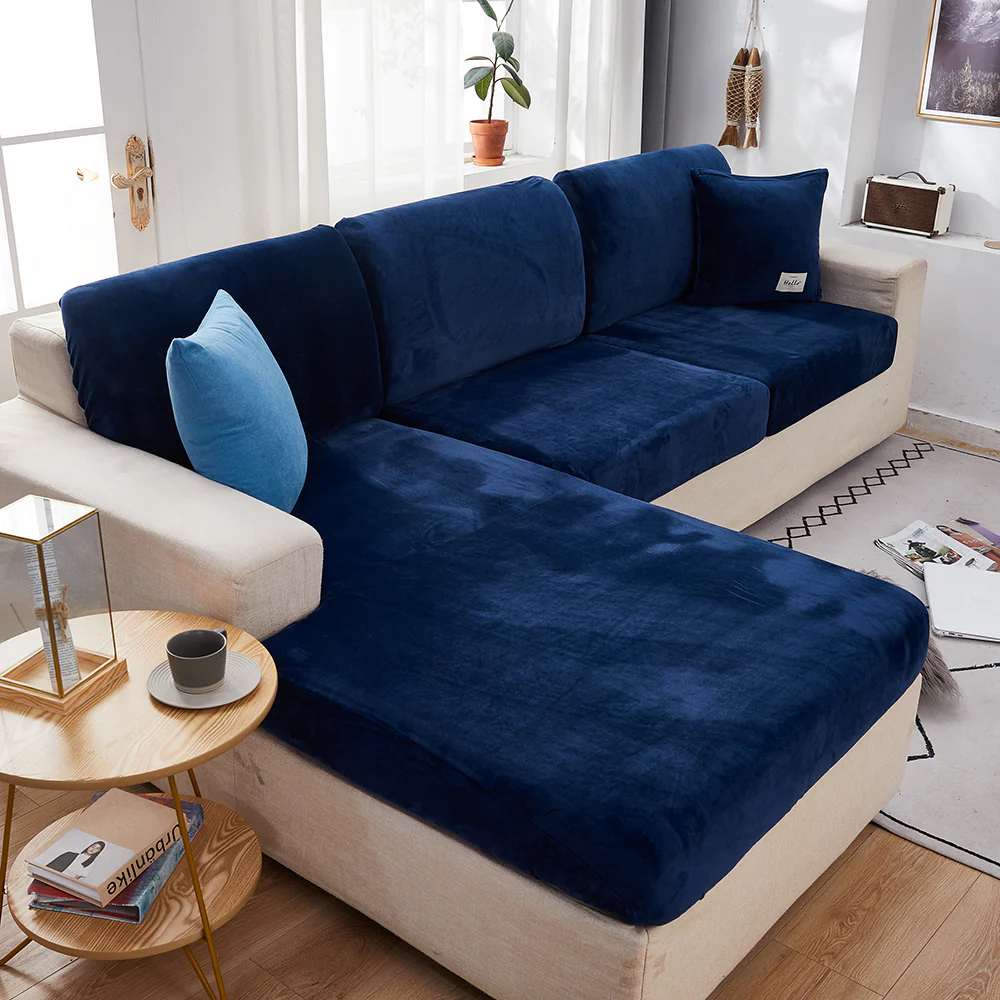Velvet Sofa Seat Cushion Cover - Image 30