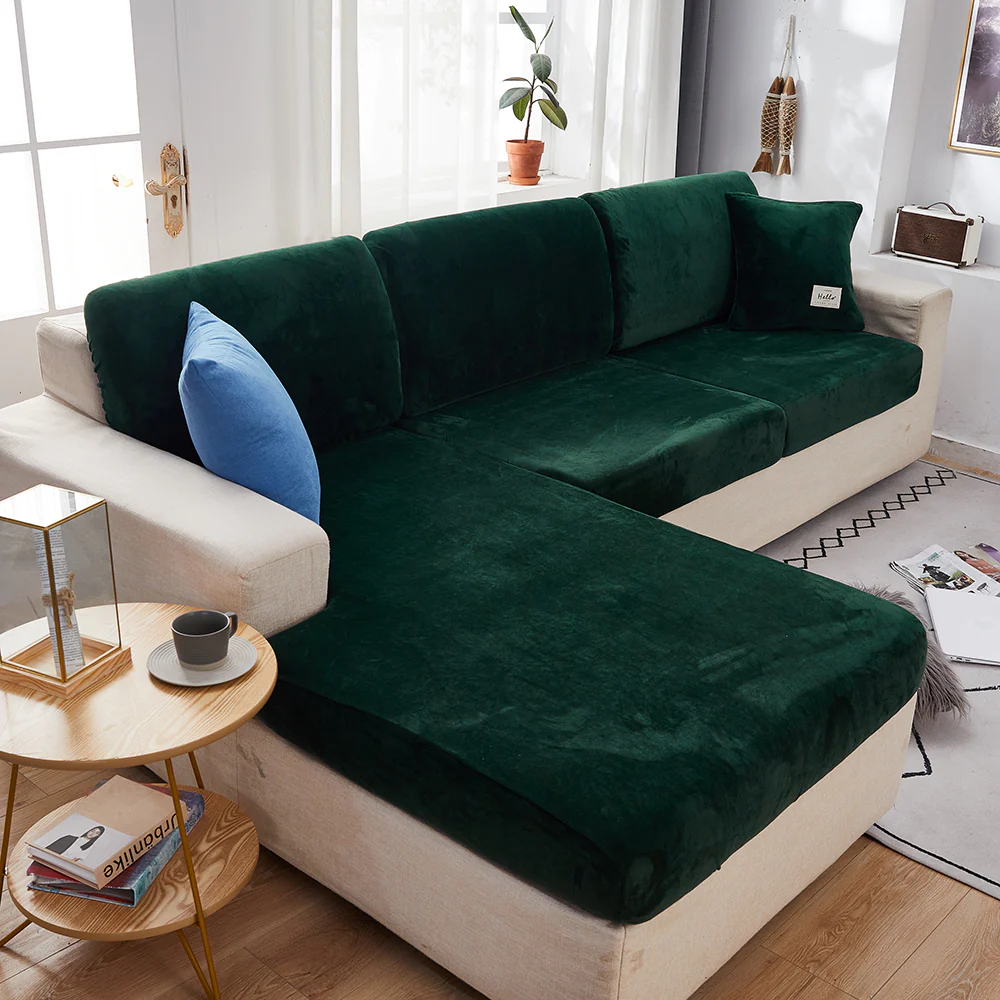 Velvet Sofa Seat Cushion Cover - Image 31