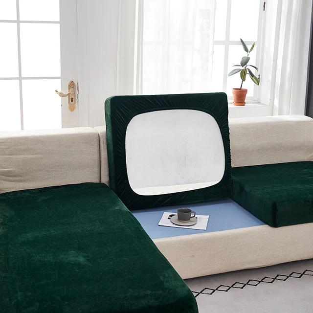 Velvet Sofa Seat Cushion Cover - Image 6