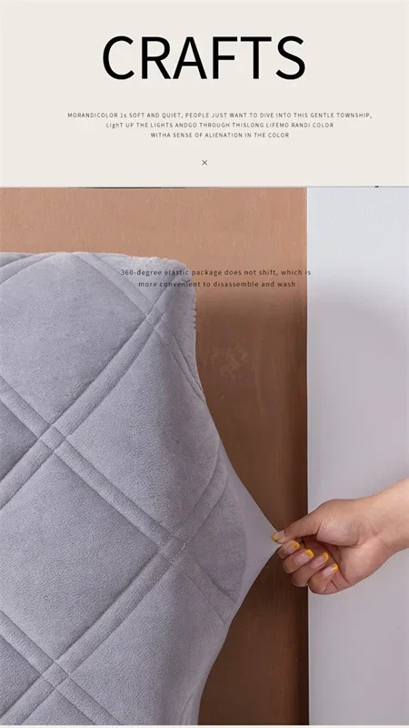 Velvet Soft Bed Headboard Cover - Image 15