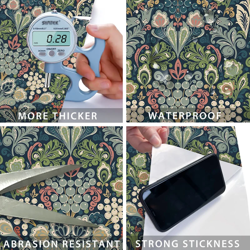 Vintage Blue Floral Wallpaper - Image 20