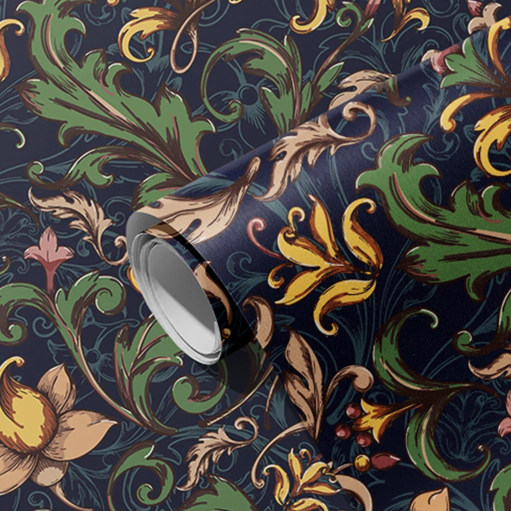 Vintage Blue Floral Wallpaper - Image 23