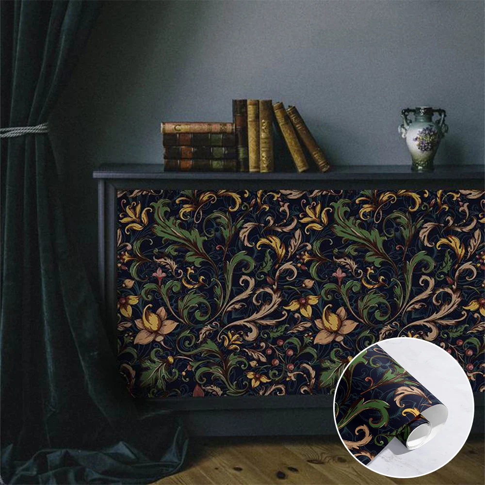 Vintage Blue Floral Wallpaper - Image 25