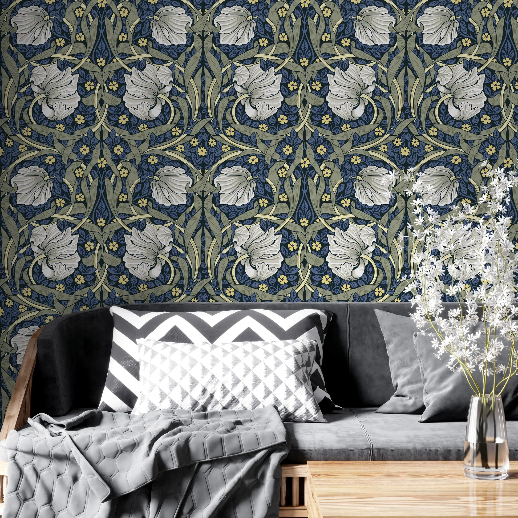 Vintage Floral Self-Adhesive Wallpaper - Image 2