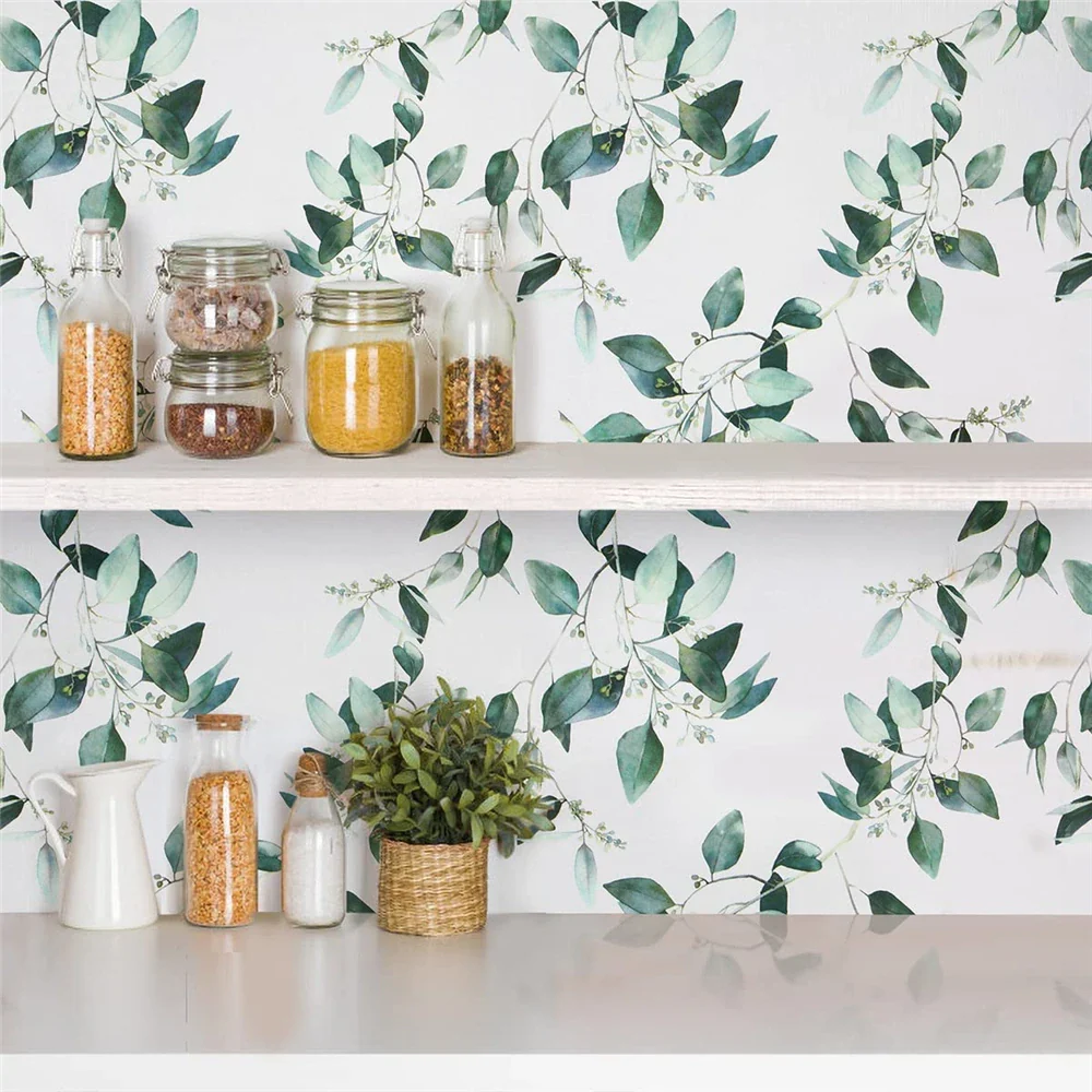 Vinyl Green Leaf Peel and Stick Wallpaper - Image 10