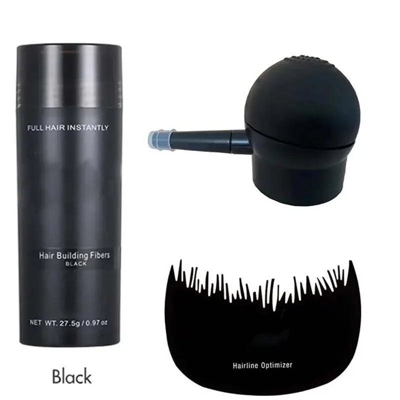 Volume Thickening Hair Fiber Spray - Black Color - Image 3