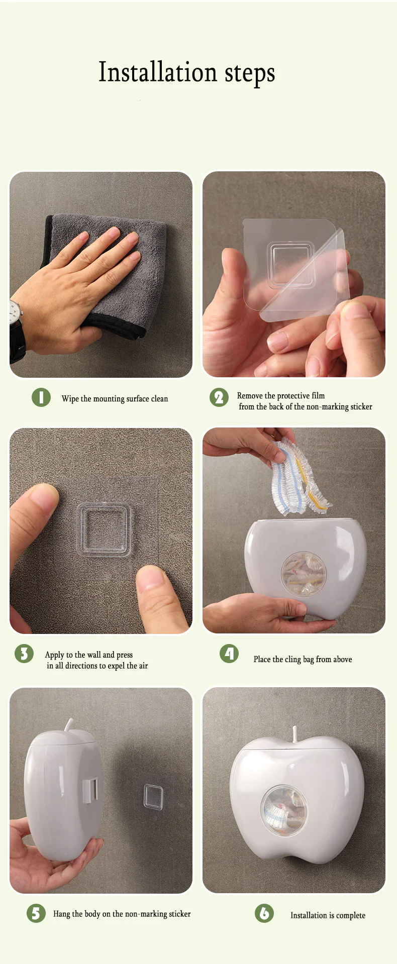 Wall-mounted Disposable Cling Film Bag Dispenser - Image 18