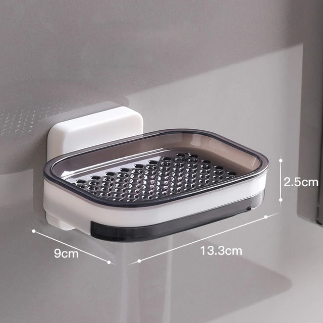 Wall Mounted Double Layer Soap Rack - Image 4