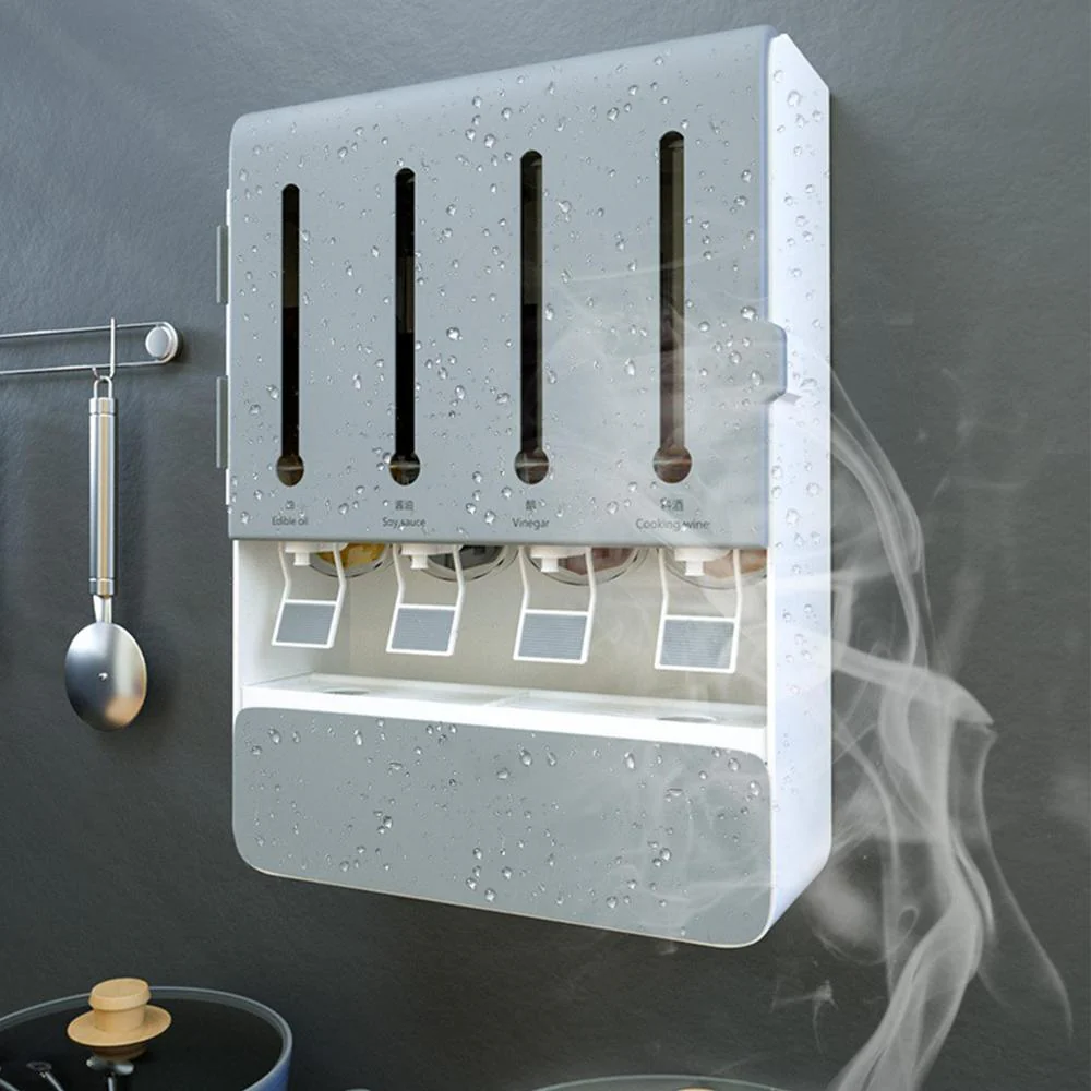 Wall-Mounted Kitchen Spice Seasoning Dispenser Holder Box - Image 10