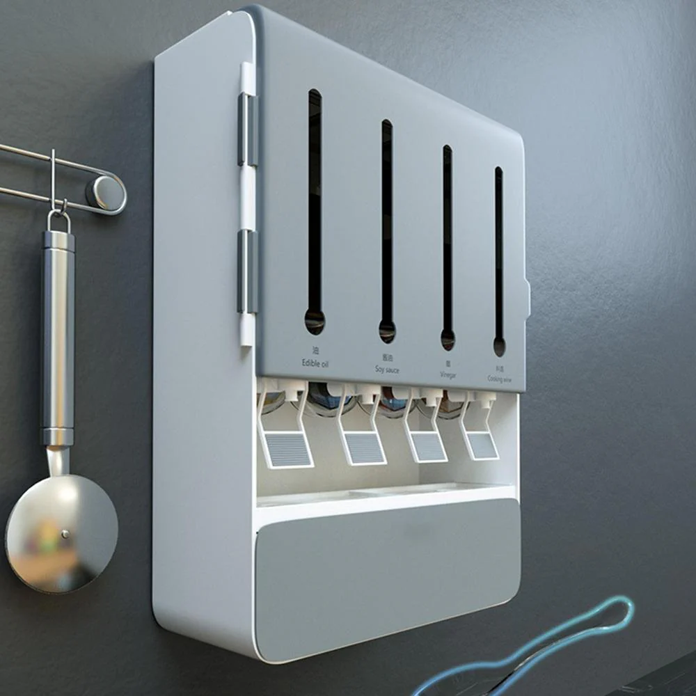 Wall-Mounted Kitchen Spice Seasoning Dispenser Holder Box - Image 14