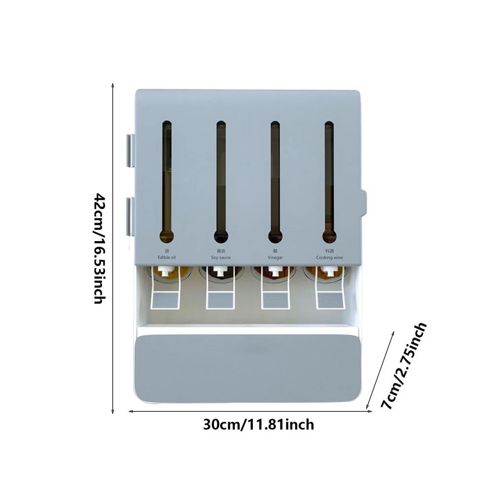 Wall-Mounted Kitchen Spice Seasoning Dispenser Holder Box - Image 3