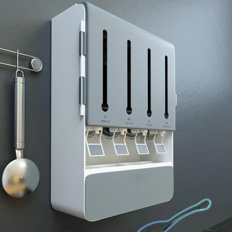 Wall-Mounted Kitchen Spice Seasoning Dispenser Holder Box - Image 5