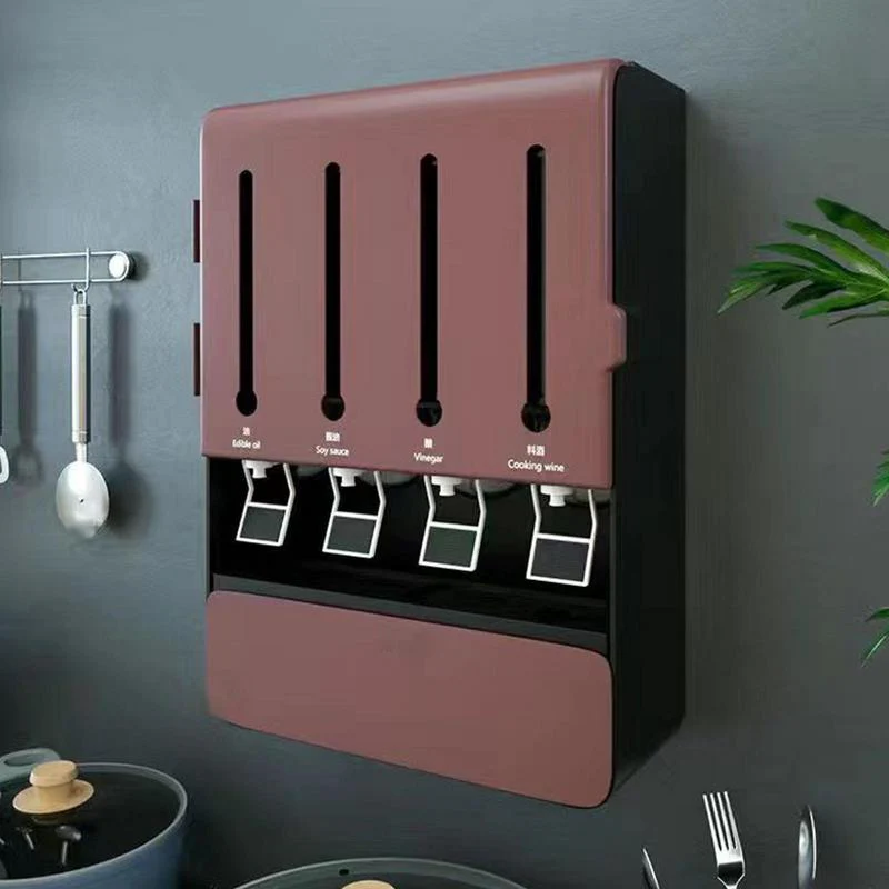 Wall-Mounted Kitchen Spice Seasoning Dispenser Holder Box - Image 8