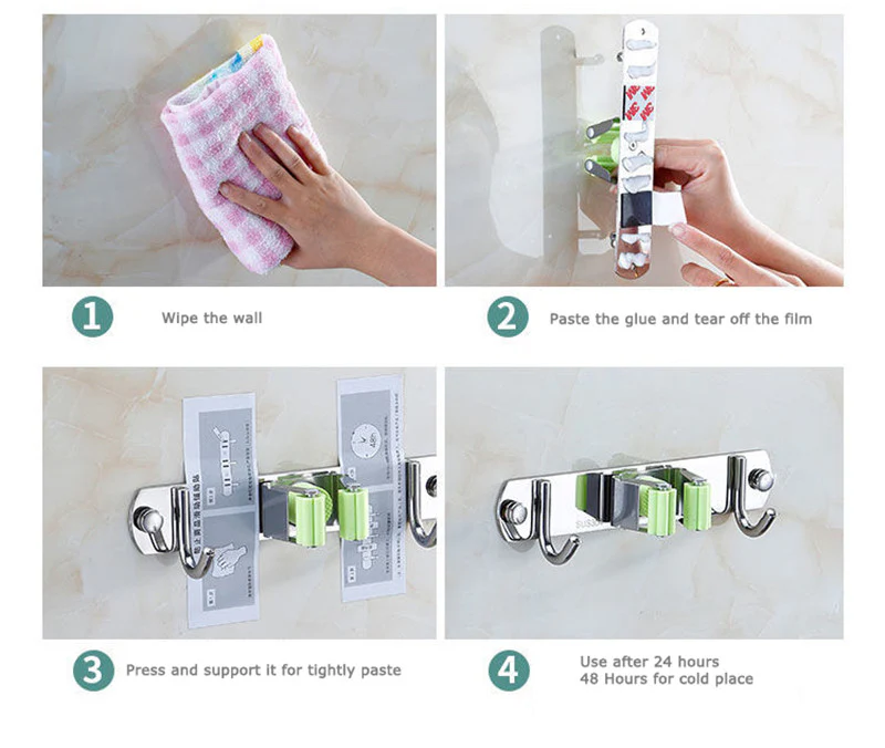 Wall Mounted Mop Broom Organizer Holder - Image 23