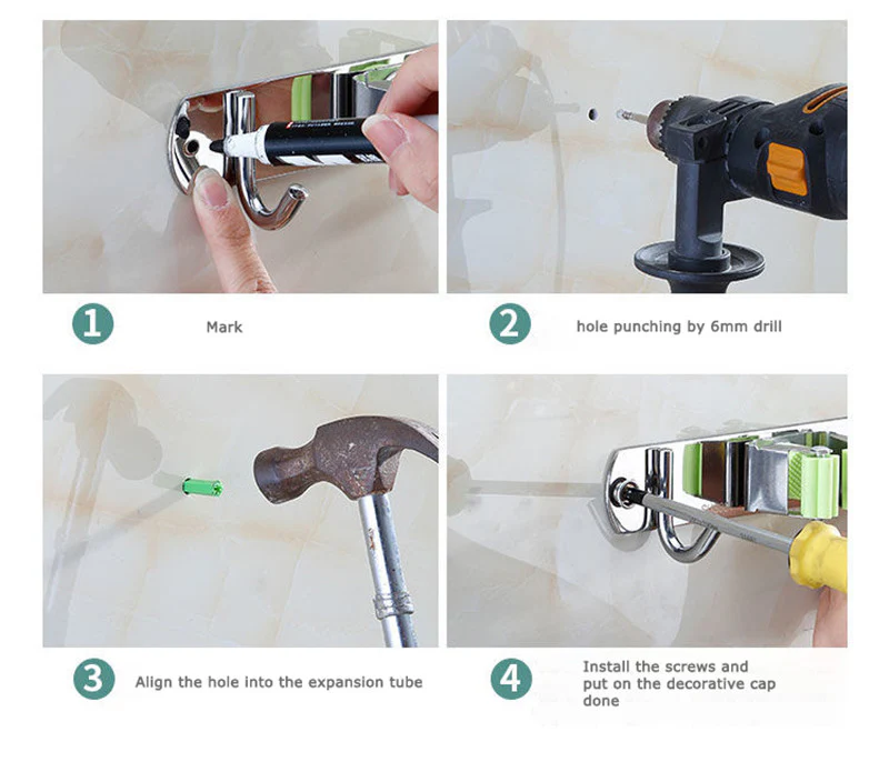 Wall Mounted Mop Broom Organizer Holder - Image 24