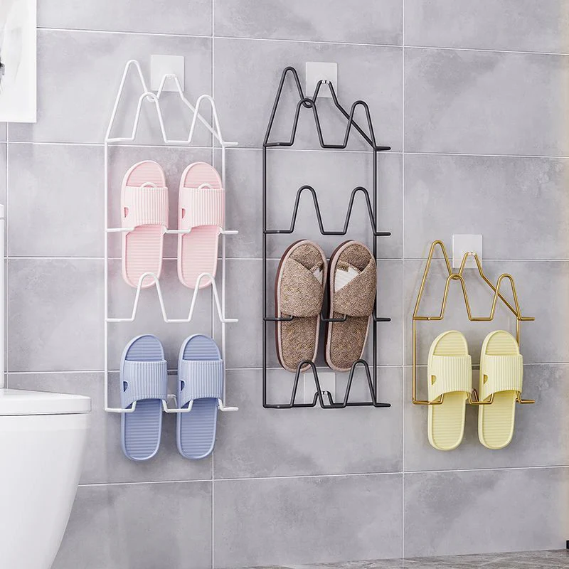 Wall-mounted Shoe Slipper Rack - Image 14