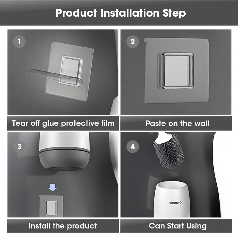 Wall-Mounted Silicone Toilet Brush - Image 14