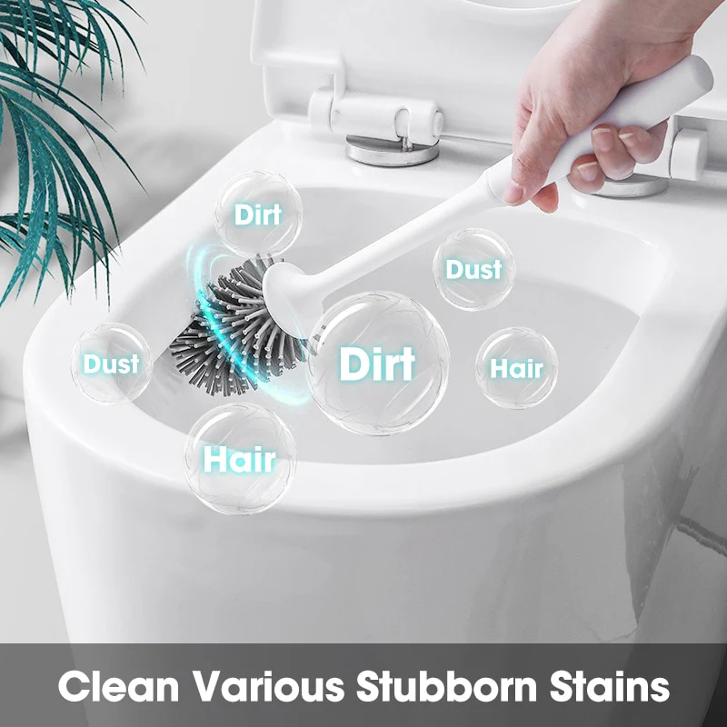 Wall-Mounted Silicone Toilet Brush - Image 16
