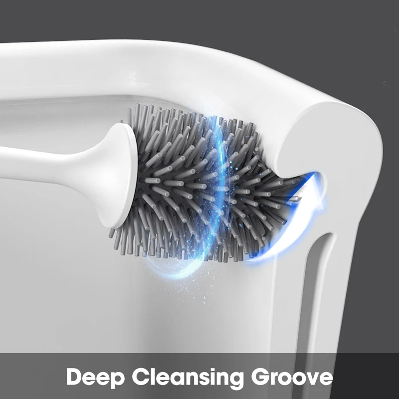 Wall-Mounted Silicone Toilet Brush - Image 17